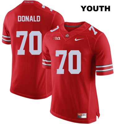 Youth NCAA Ohio State Buckeyes Noah Donald #70 College Stitched Authentic Nike Red Football Jersey RV20R43LS